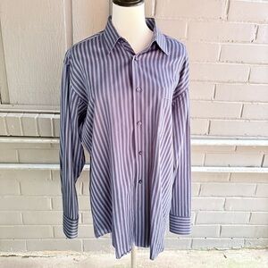 Ben Sherman Navy Striped Button Down Shirt (NWOT)